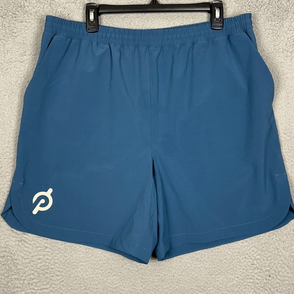 Peloton Shorts Mens XL Blue Athletic Performance Training Workout Stretch Waist